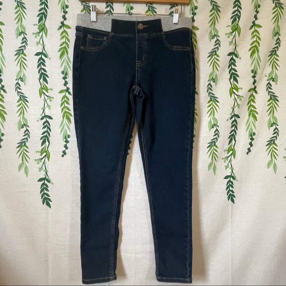 Size 12 Plus Justice Mid Rise Knit Waist Jeggings E2